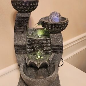 Elegant Gray Indoor Water Fountain